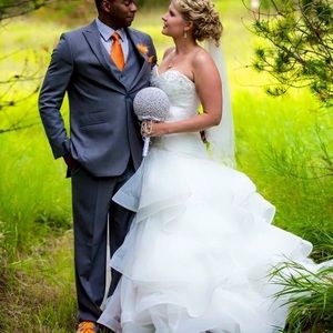 Maggie sottero size 10 lace up dress,